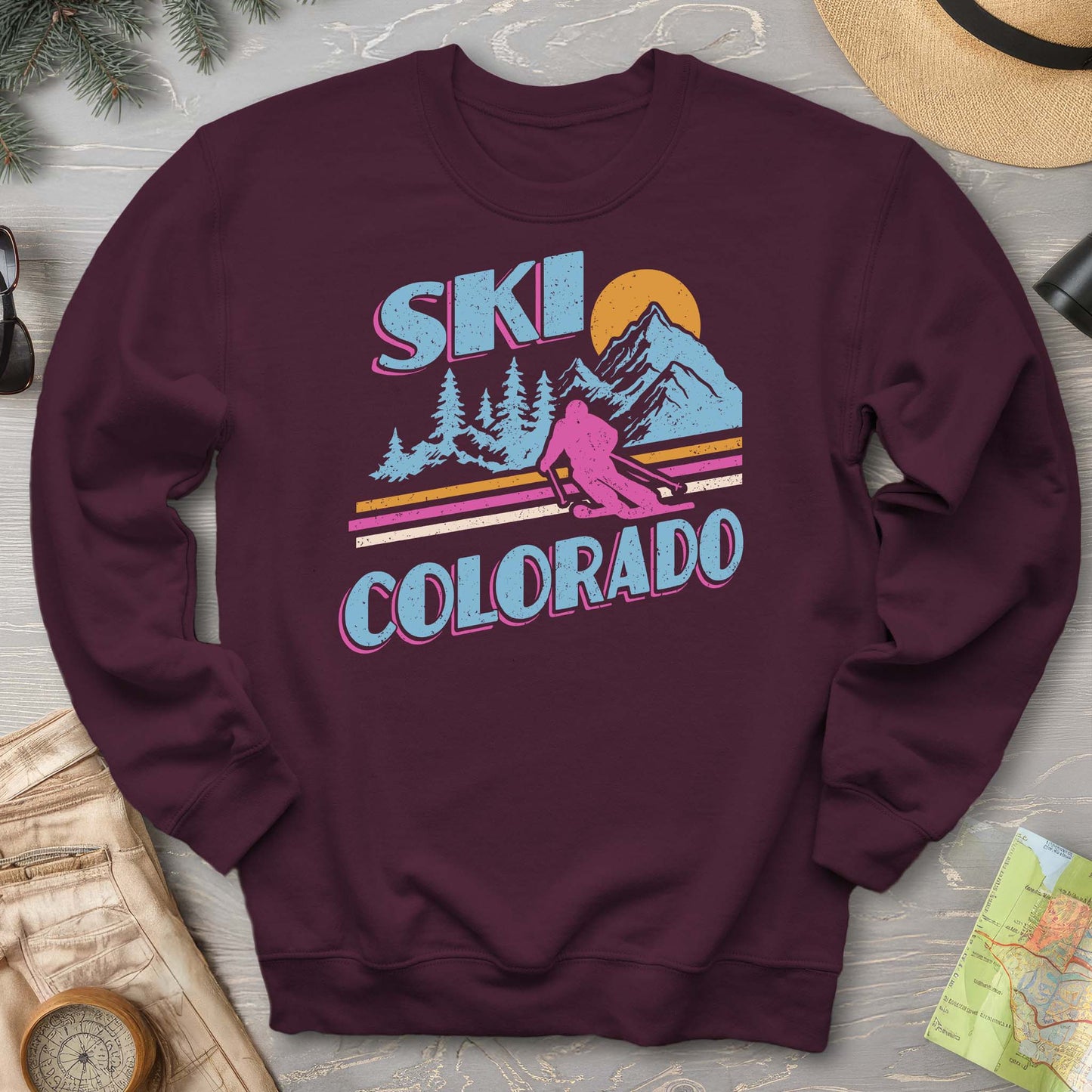 Ski Colorado Retro 80's Sweatshirt
