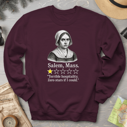 Salem Massachusetts "1 Star Review" Sweatshirt