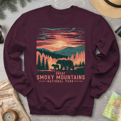 Great Smoky Mountains Sunset Bears Sweatshirt