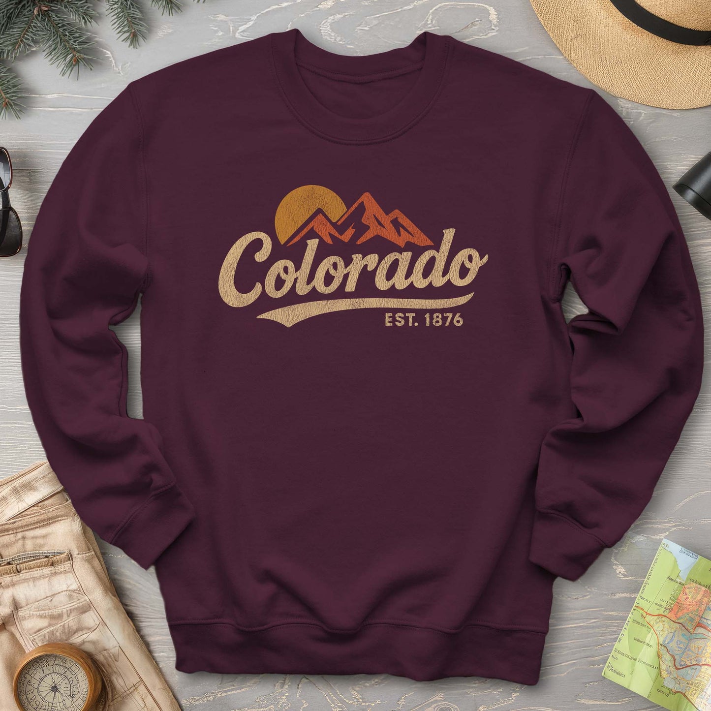 Colorado Vintage Logo Textured Sweatshirt
