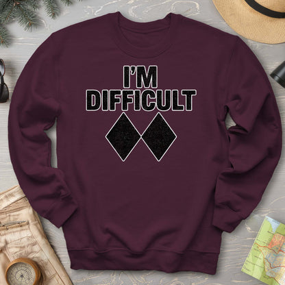 I'm Difficult "Black Diamond" Ski Sweatshirt