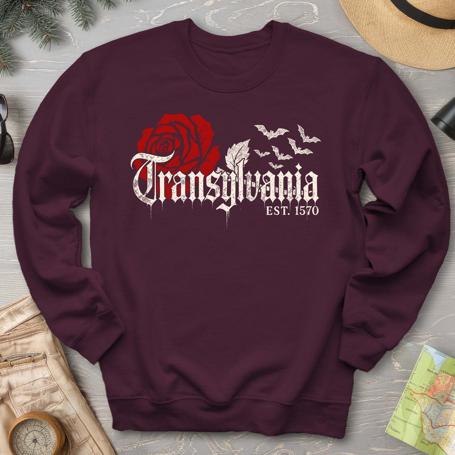 Transylvania Gothic Rose Sweatshirt