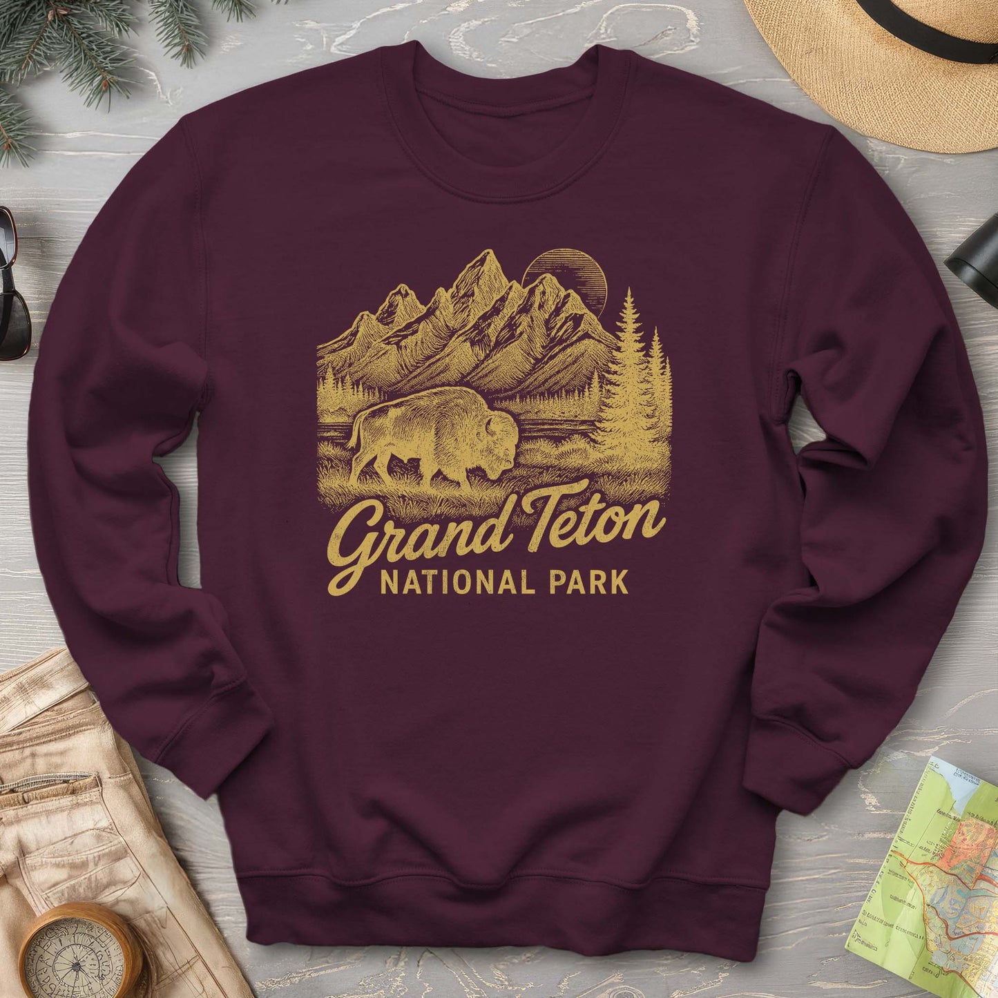 Grand Teton "Vintage Sketch" Sweatshirt