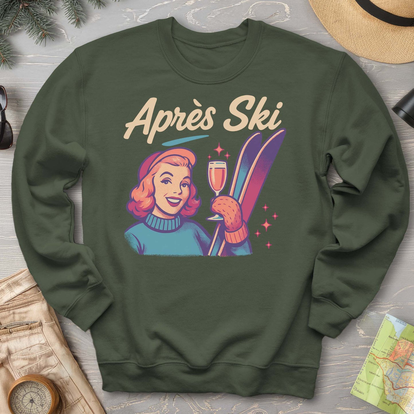 Apres Ski Retro 1950's Sweatshirt