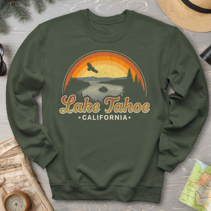 Lake Tahoe Retro Rainbow Sweatshirt