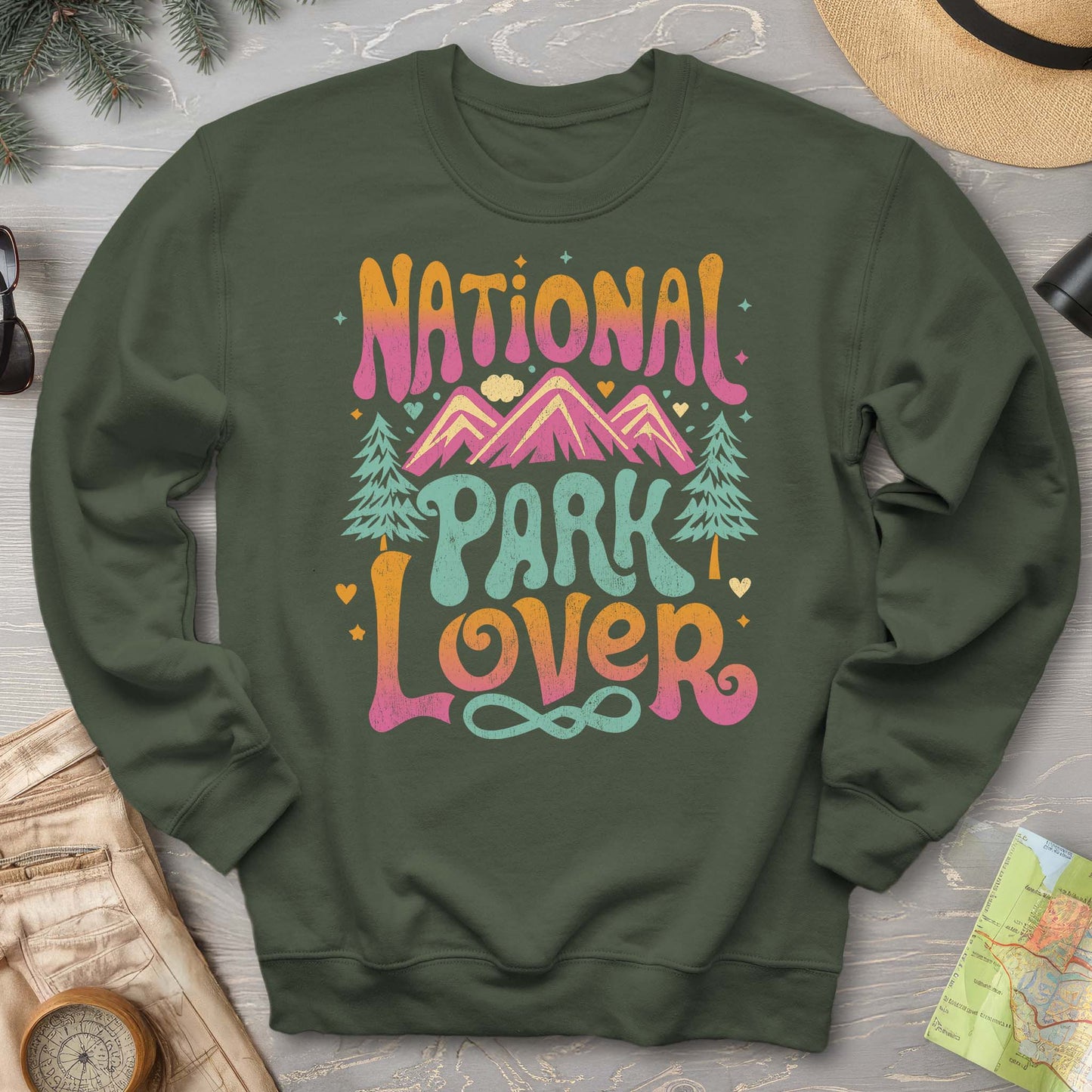 National Park Lover "Groovy Color" Sweatshirt