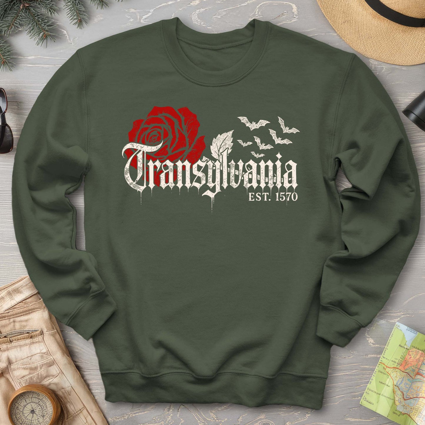 Transylvania Gothic Rose Sweatshirt
