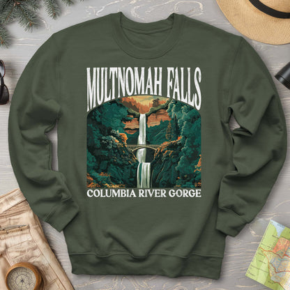 Multnomah Falls Oregon "Big and Bold" Sweatshirt