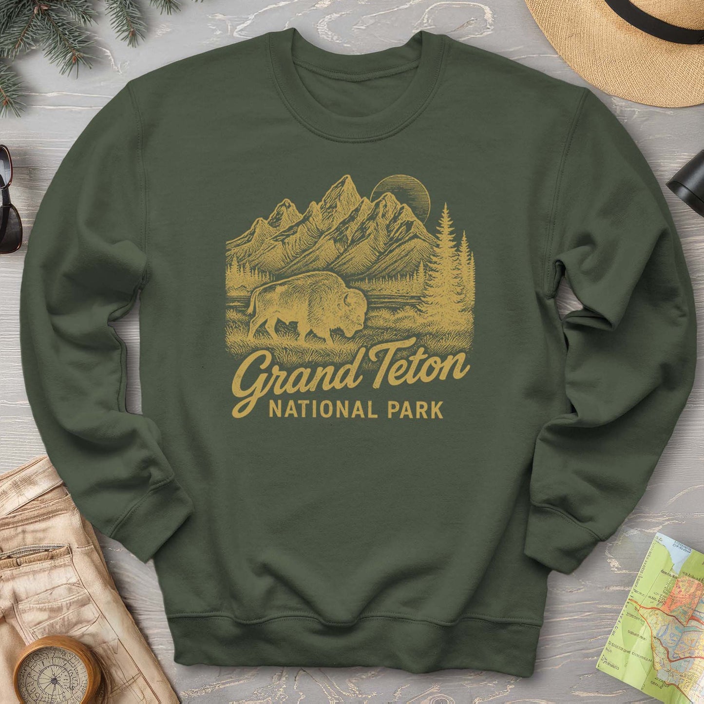 Grand Teton "Vintage Sketch" Sweatshirt