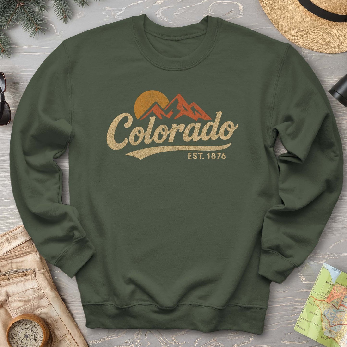 Colorado Vintage Logo Textured Sweatshirt