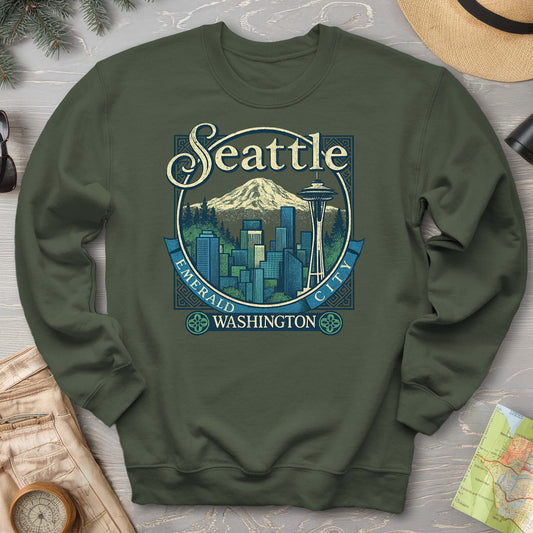 Seattle Retro 90's Emerald City Sweatshirt