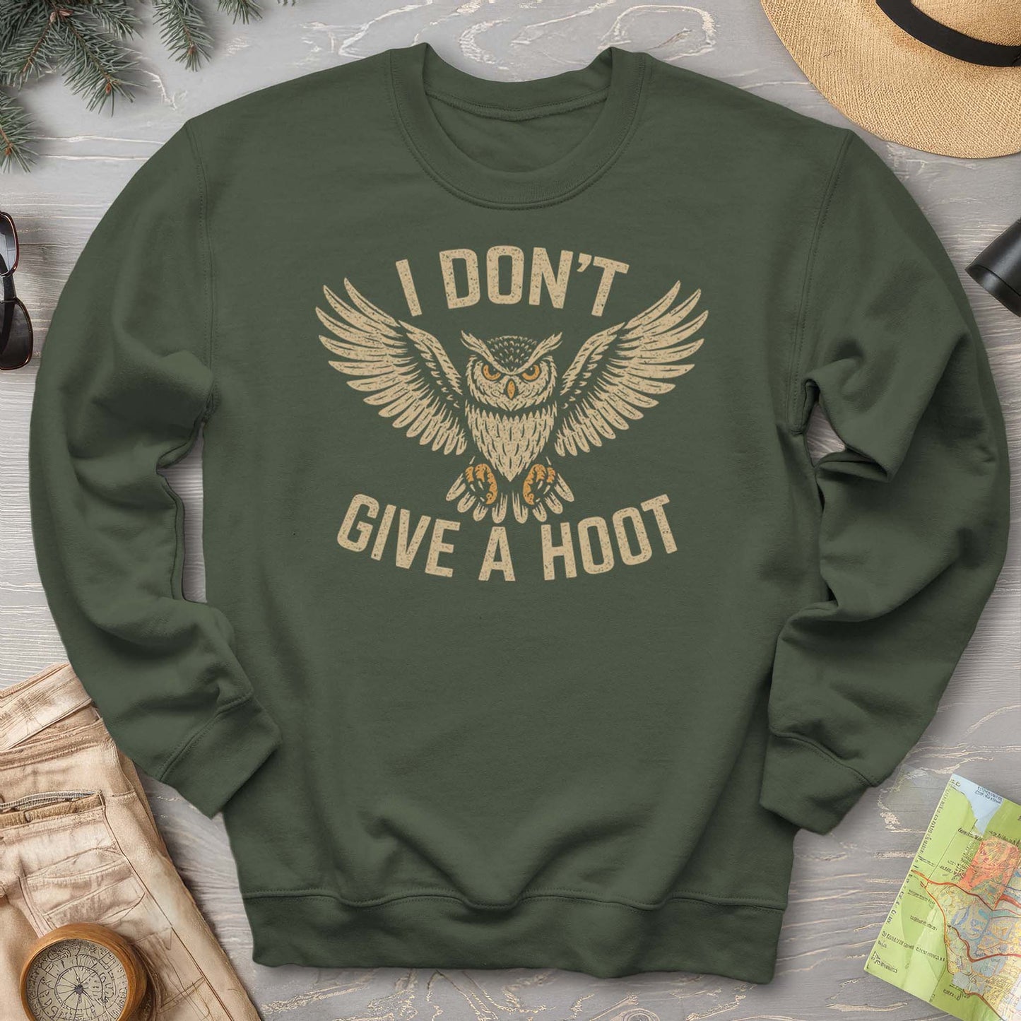 I Don't Give a Hoot "Vintage Owl" Sweatshirt