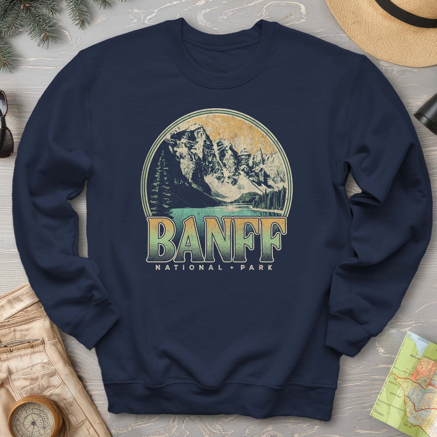 Banff National Park Groovy Screenprint Sweatshirt