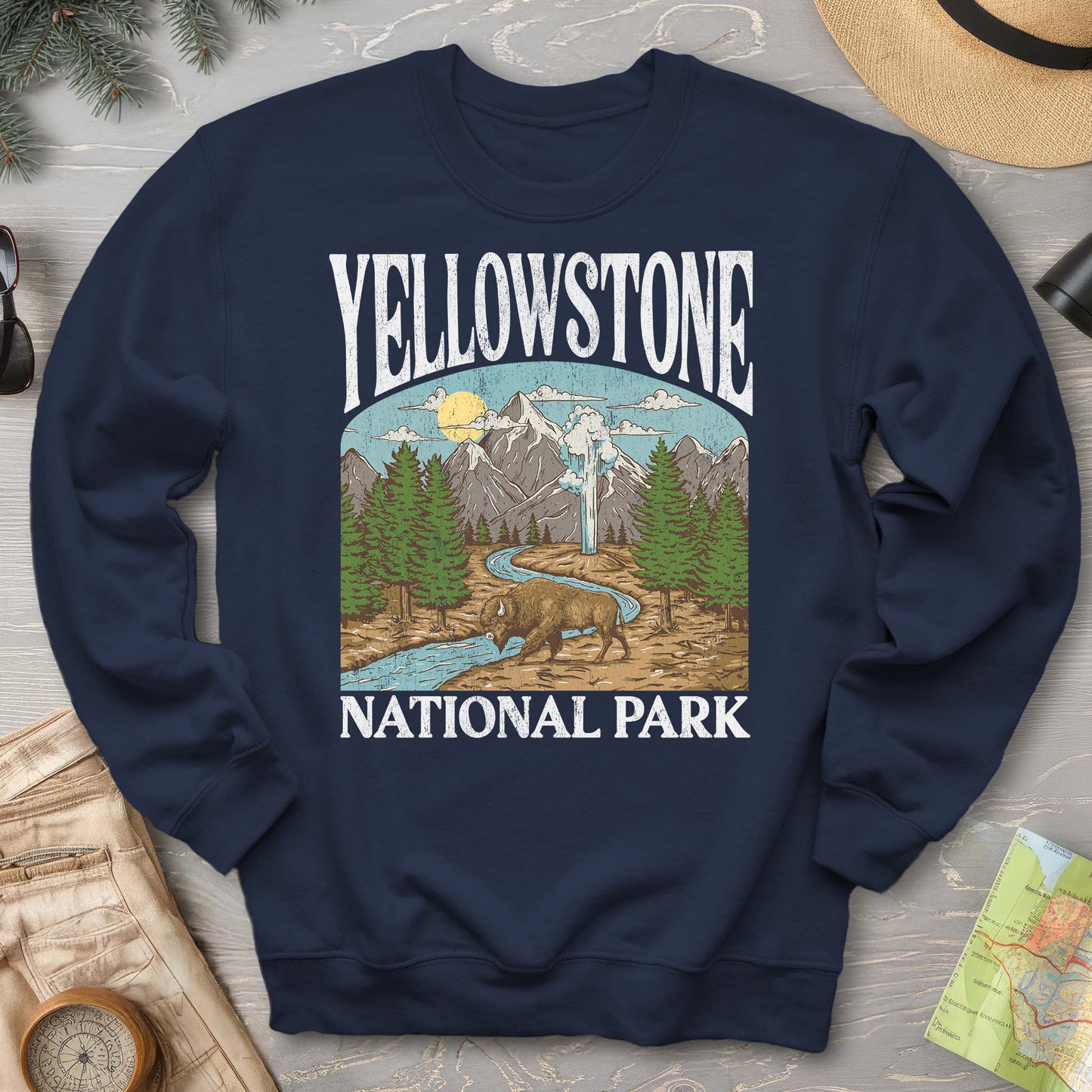 Yellowstone National Park Geyser "Big and Bold" Sweatshirt