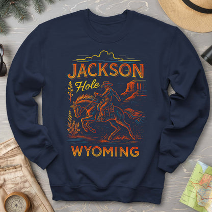 Jackson Hole "Linocut Cowboy" Sweatshirt