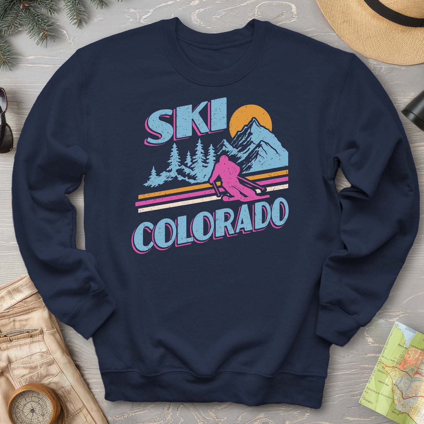 Ski Colorado Retro 80's Sweatshirt