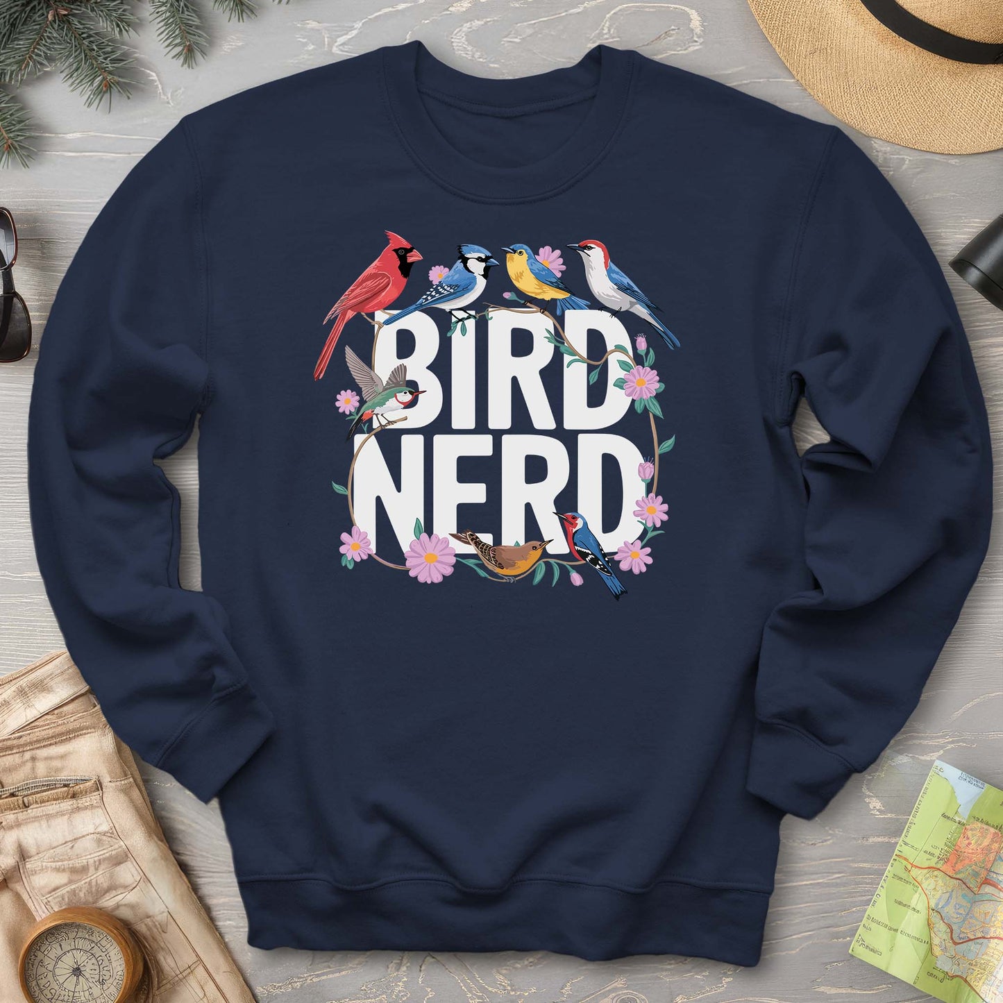 Bird Nerd "Flower Birds" Sweatshirt