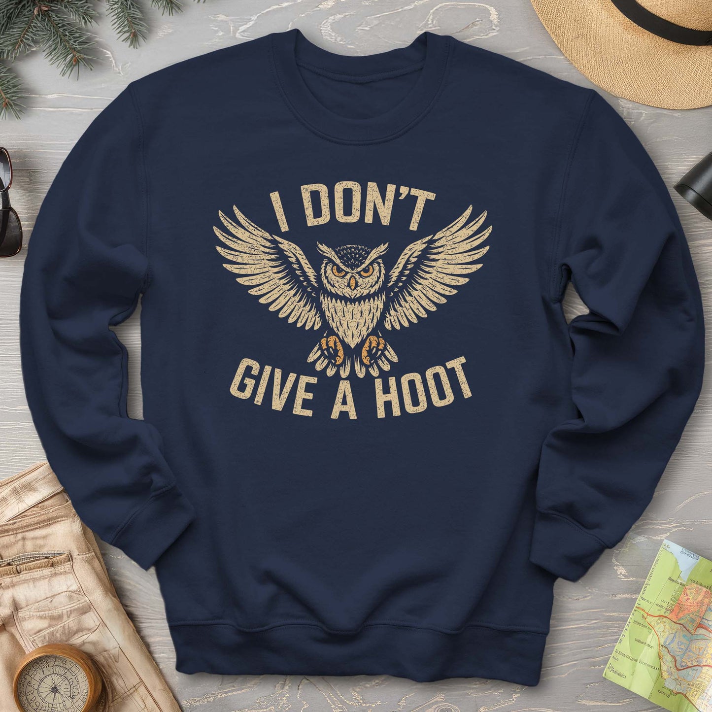 I Don't Give a Hoot "Vintage Owl" Sweatshirt