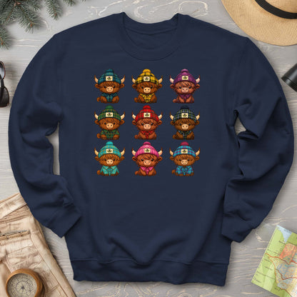 Tartan Highland Cows Sweatshirt