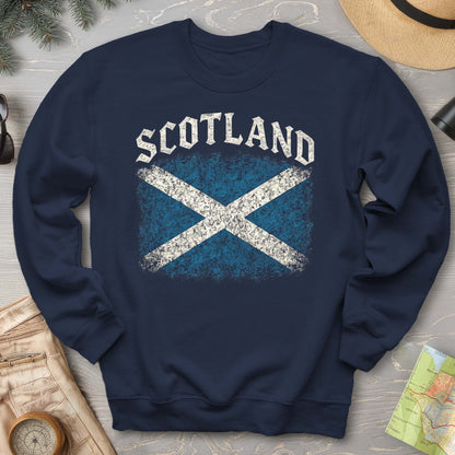 Scotland Distressed Vintage Flag Sweatshirt