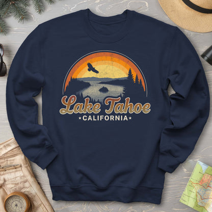 Lake Tahoe Retro Rainbow Sweatshirt