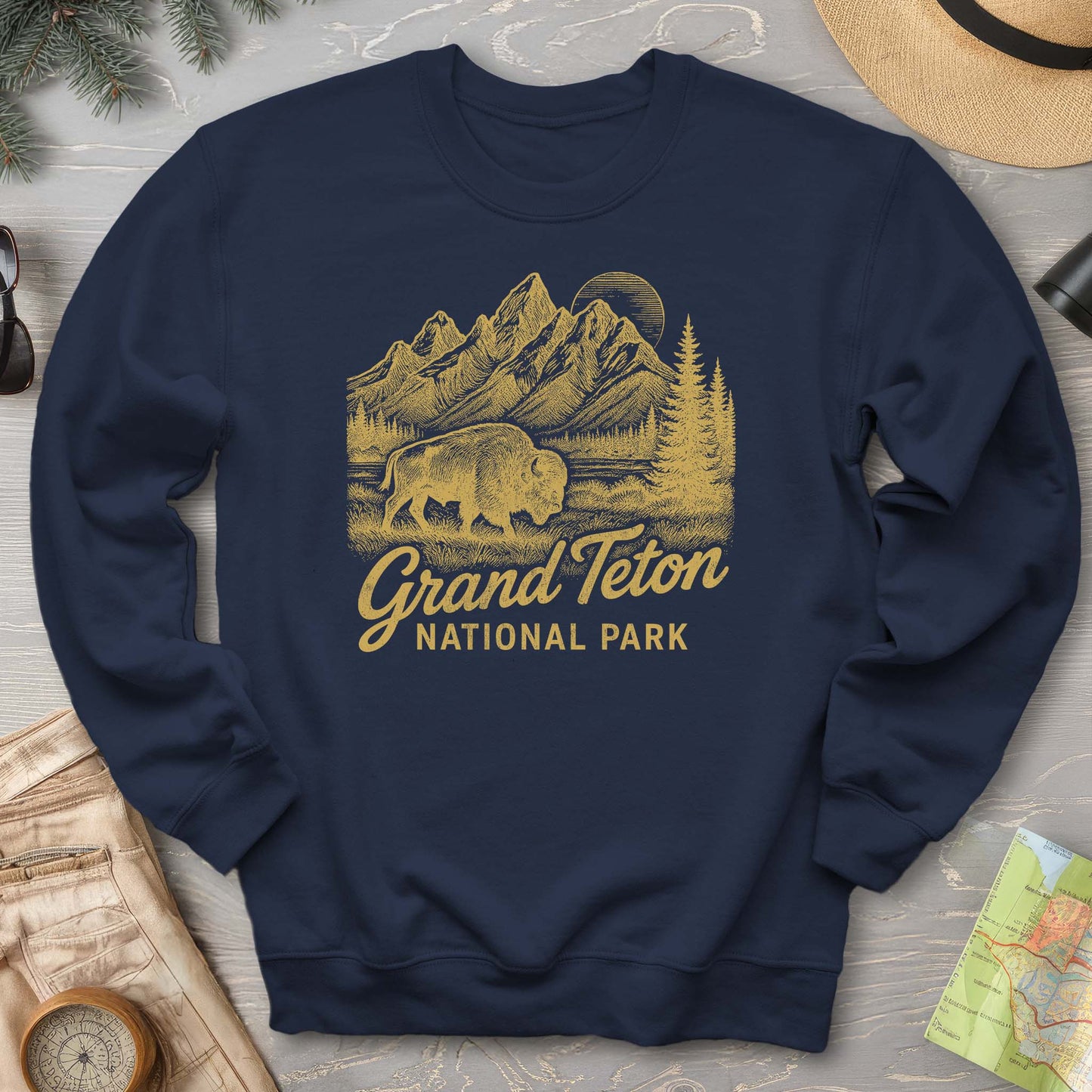 Grand Teton "Vintage Sketch" Sweatshirt