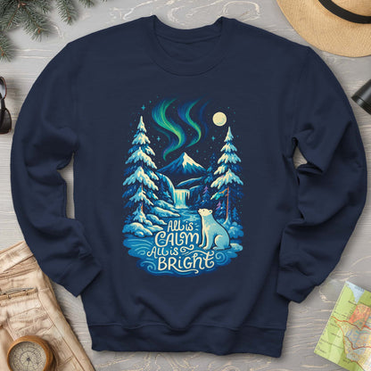 All Is Calm Northern Lights Sweatshirt