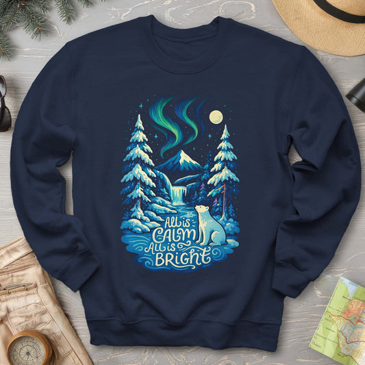 All Is Calm Northern Lights Sweatshirt