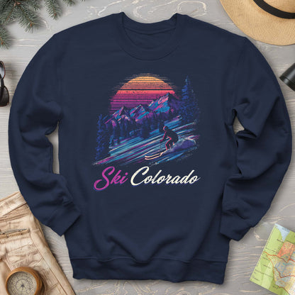 Ski Colorado Retro Sunset Sweatshirt