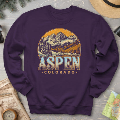 Aspen Colorado Groovy Screenprint Sweatshirt