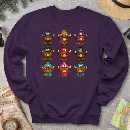 Tartan Highland Cows Sweatshirt