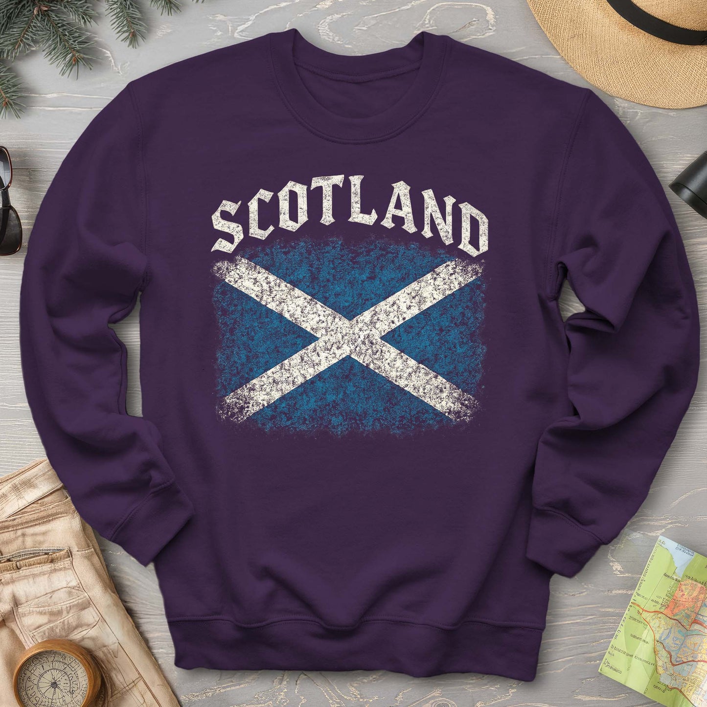 Scotland Distressed Vintage Flag Sweatshirt
