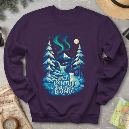 All Is Calm Northern Lights Sweatshirt