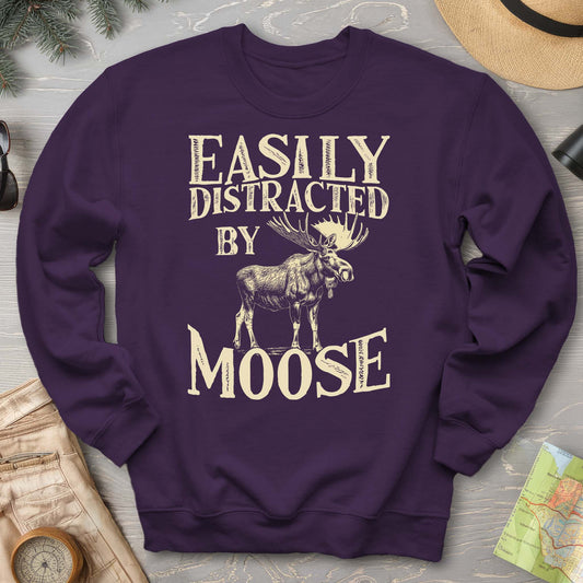 Bargain Bin Overstock! "Easily Distracted by Moose" Sweatshirt