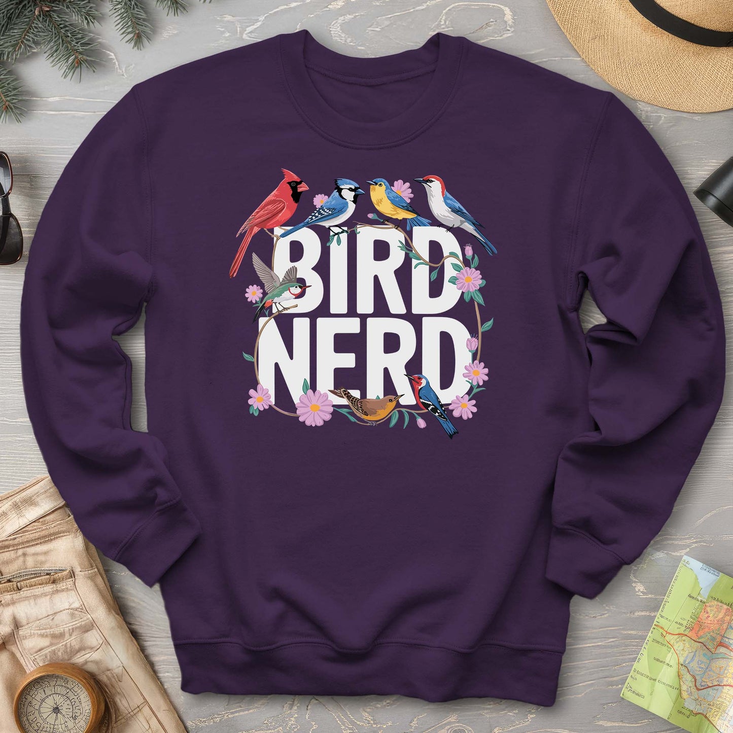 Bird Nerd "Flower Birds" Sweatshirt
