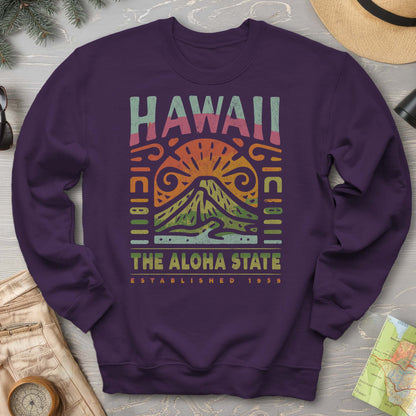 Hawaii The Aloha State "Volcano Tatoo" Sweatshirt