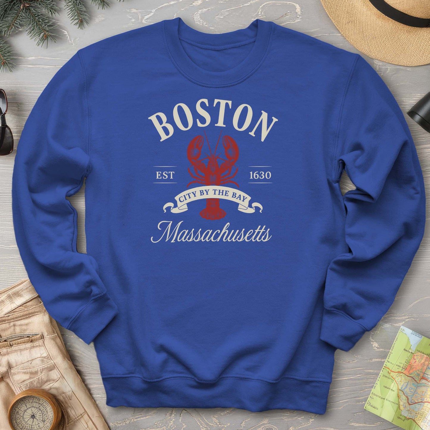 Boston City By the Bay Lobster Sweatshirt
