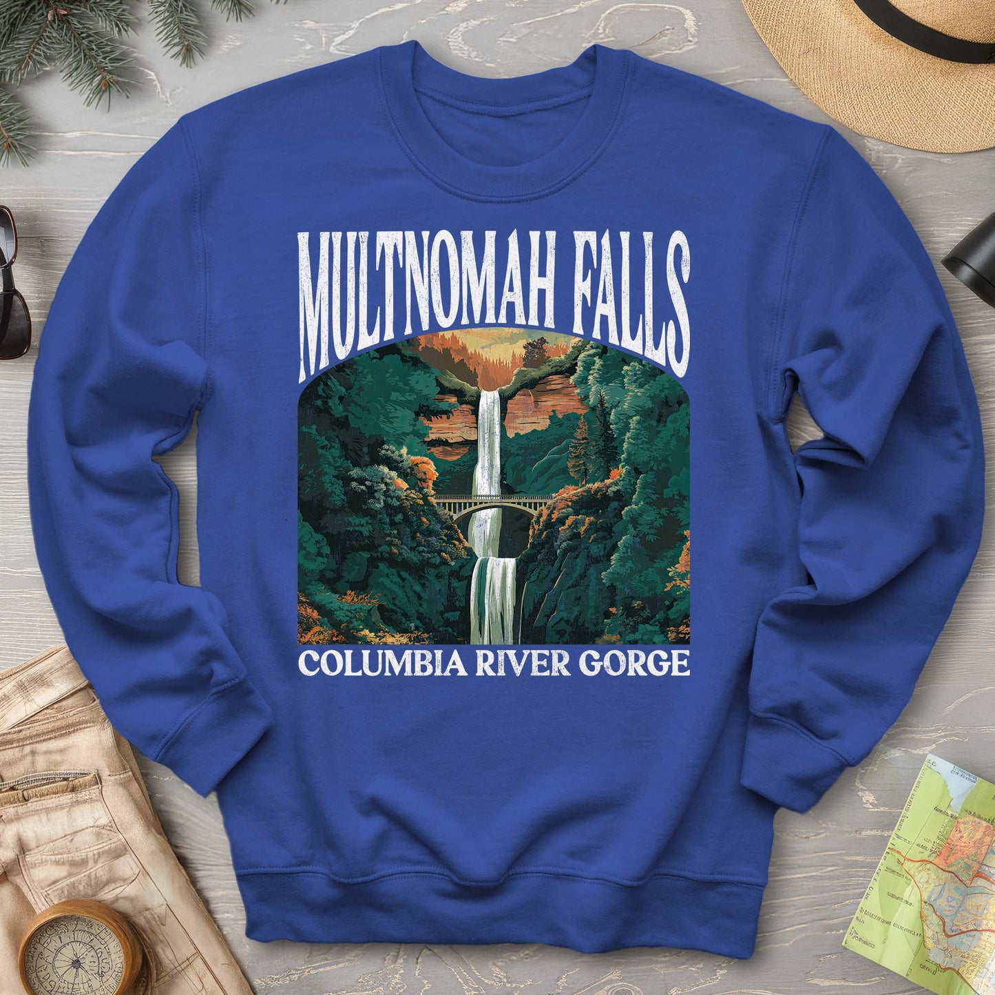 Multnomah Falls Oregon "Big and Bold" Sweatshirt