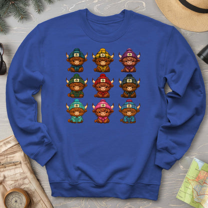 Tartan Highland Cows Sweatshirt