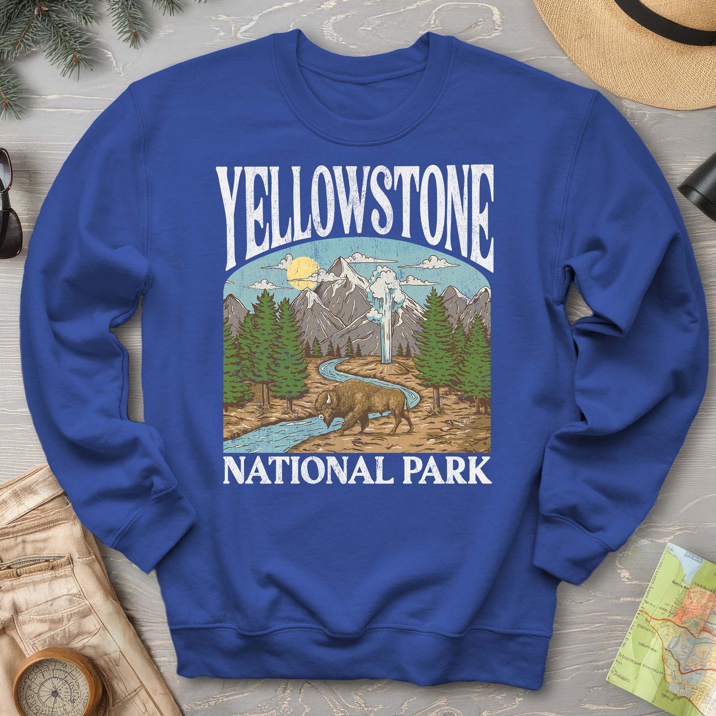 Yellowstone National Park Geyser "Big and Bold" Sweatshirt