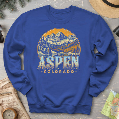 Aspen Colorado Groovy Screenprint Sweatshirt