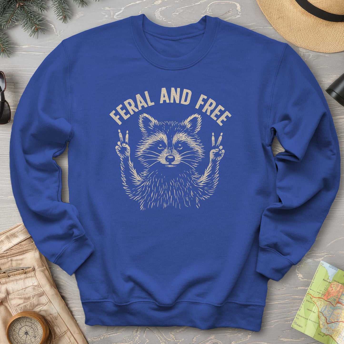 Feral and Free "Vintage Raccoon" Sweatshirt