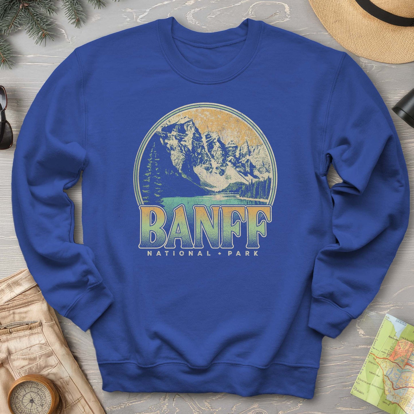Banff National Park Groovy Screenprint Sweatshirt