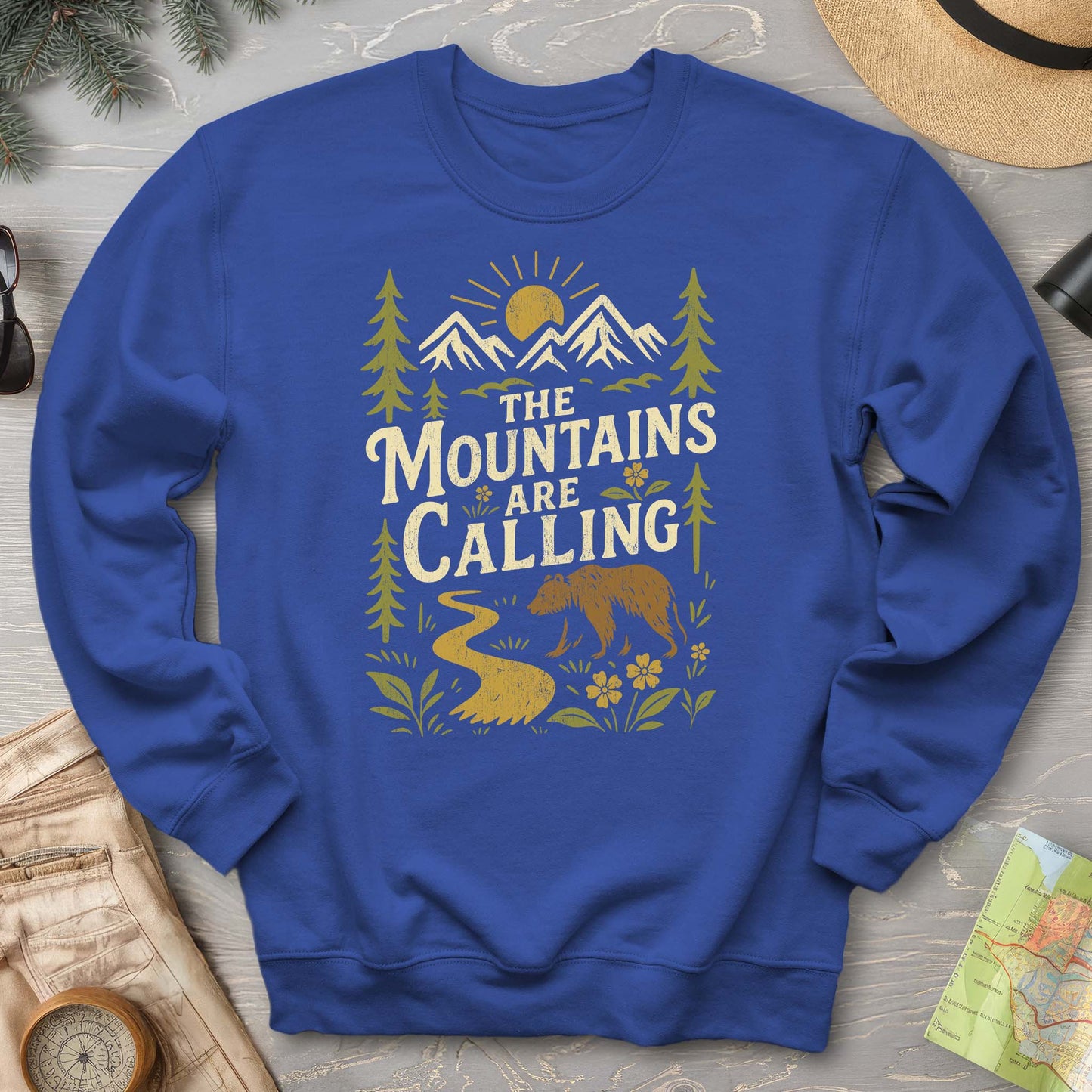 The Mountains Are Calling "Vintage Sketch" Sweatshirt