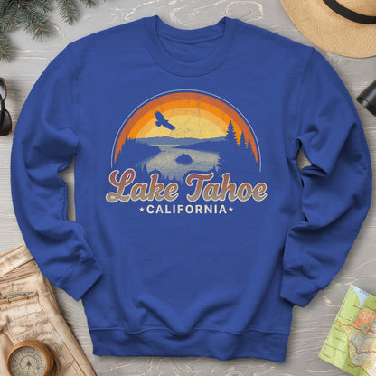 Lake Tahoe Retro Rainbow Sweatshirt