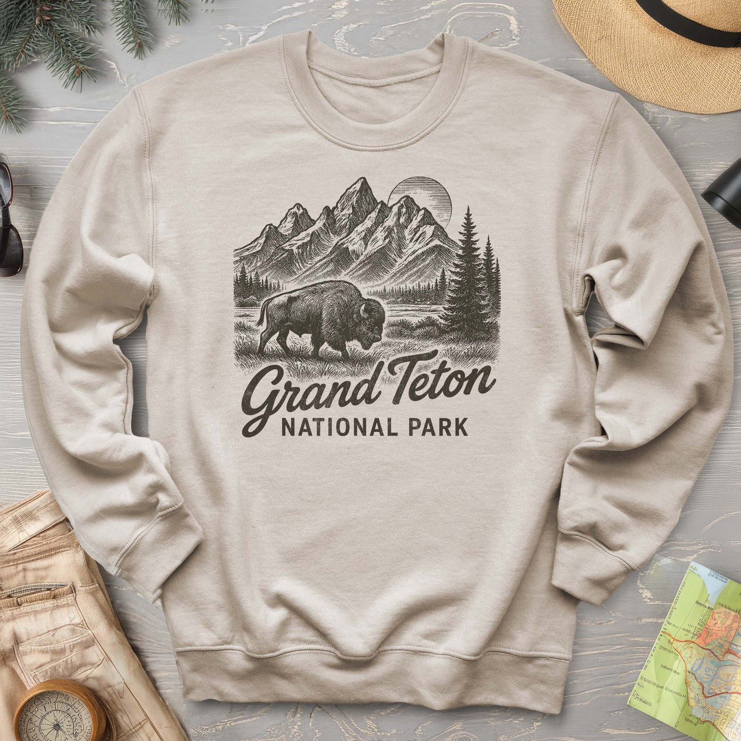 Grand Teton "Vintage Sketch" Sweatshirt