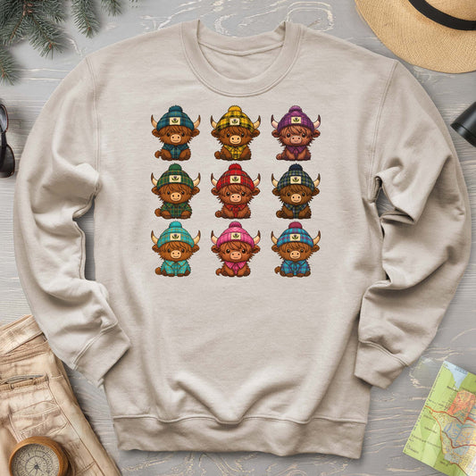 Tartan Highland Cows Sweatshirt