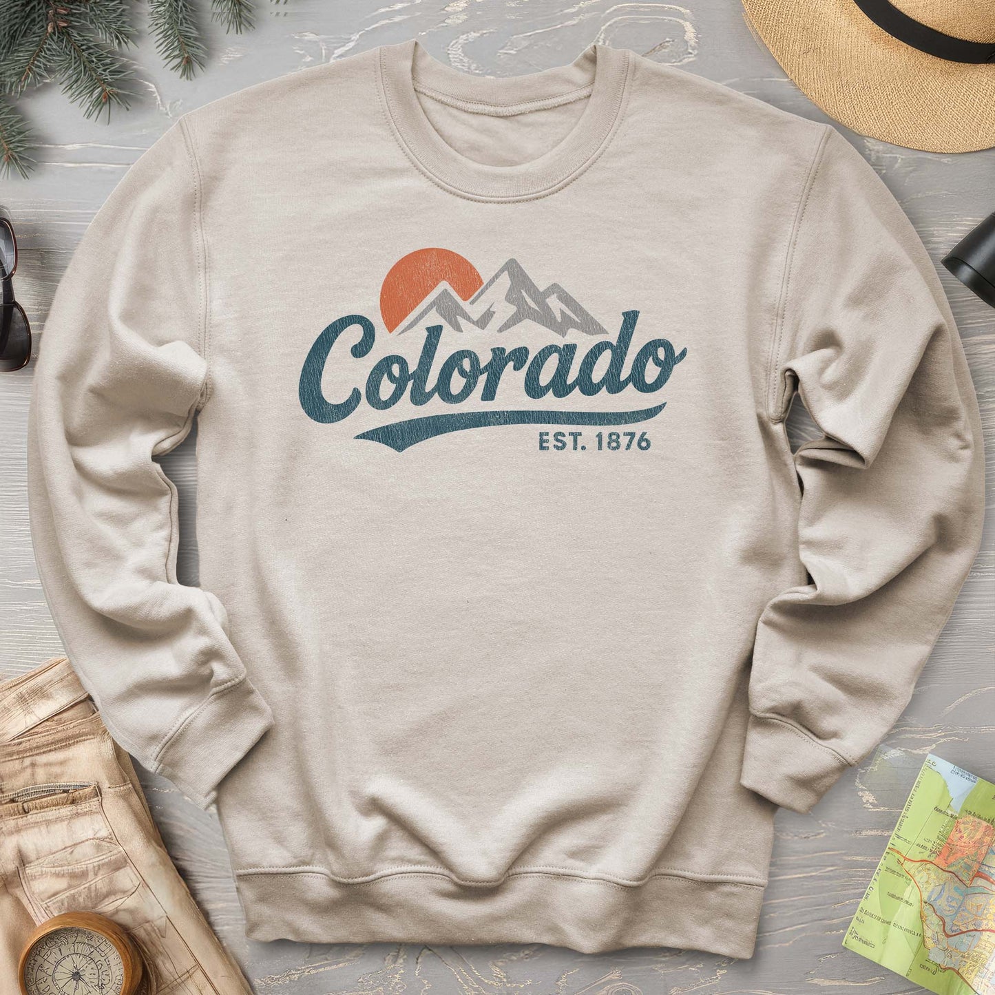 Colorado Vintage Logo Textured Sweatshirt