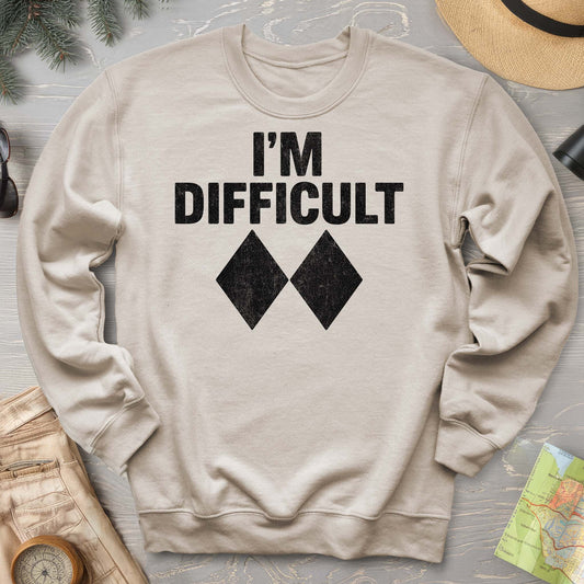 I'm Difficult "Black Diamond" Ski Sweatshirt
