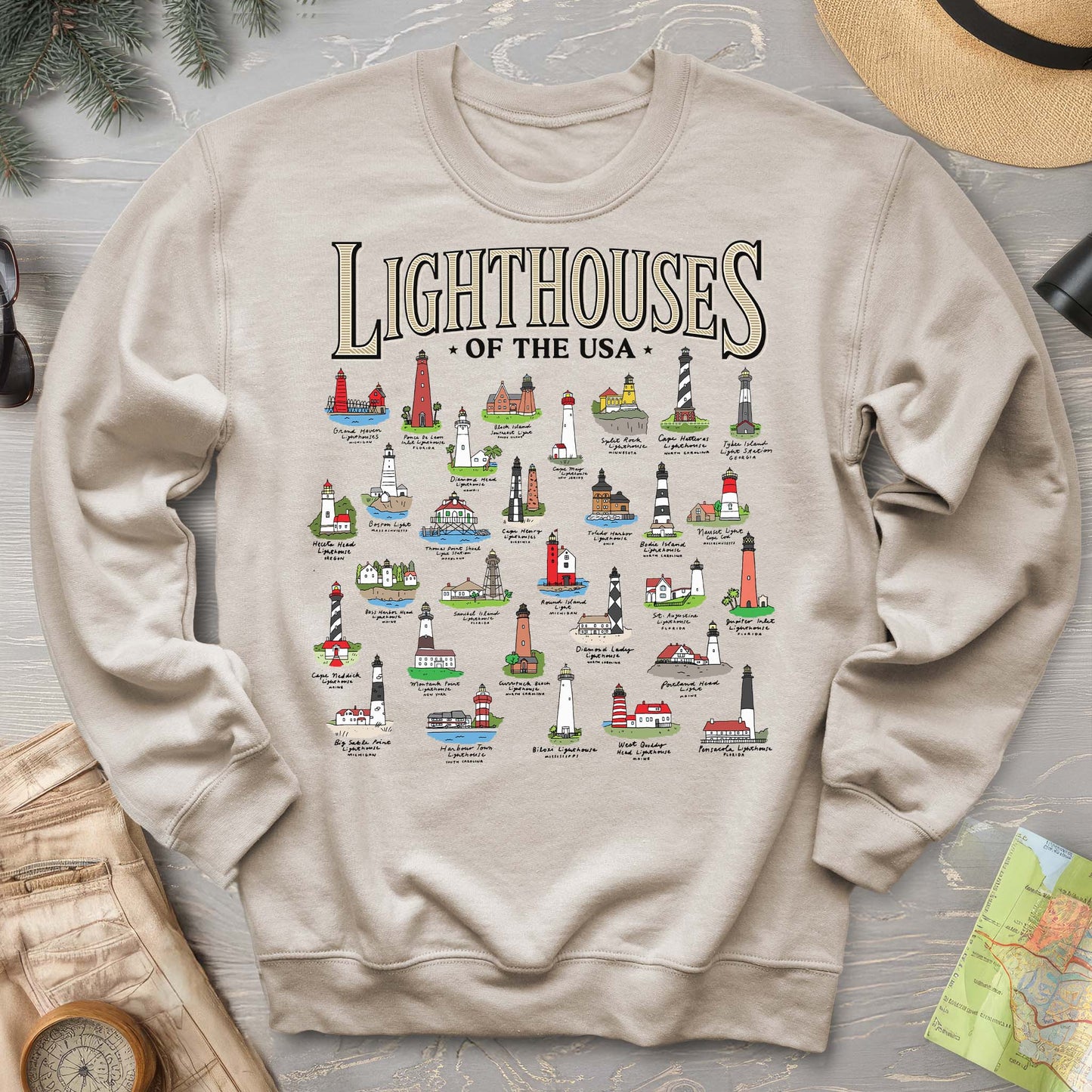 Lighthouses of the USA Sweatshirt